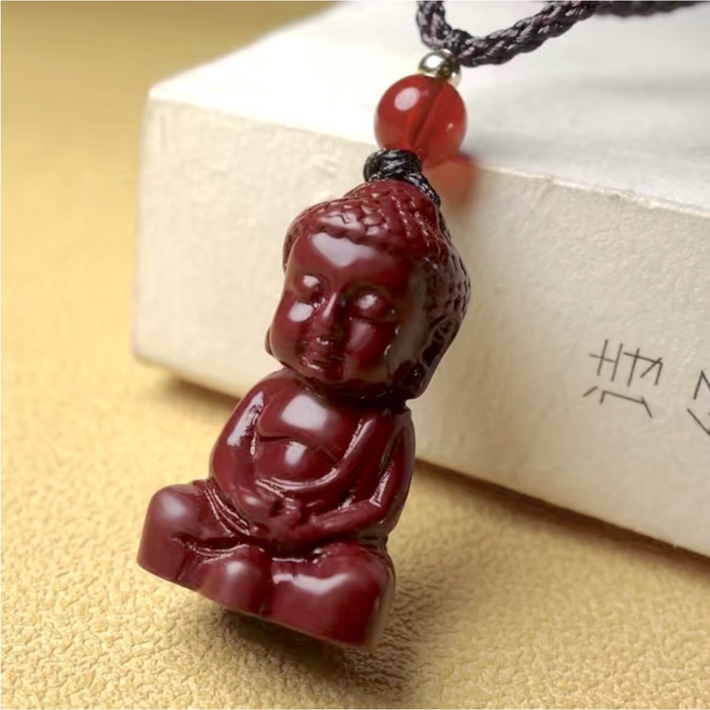 Cinnabar Carved Buddha